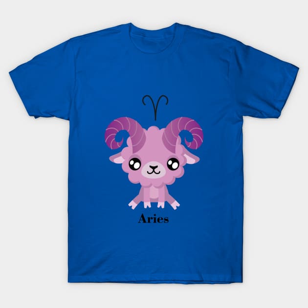 Aries Zodiac Sign Cute T-Shirt by MikaelSh